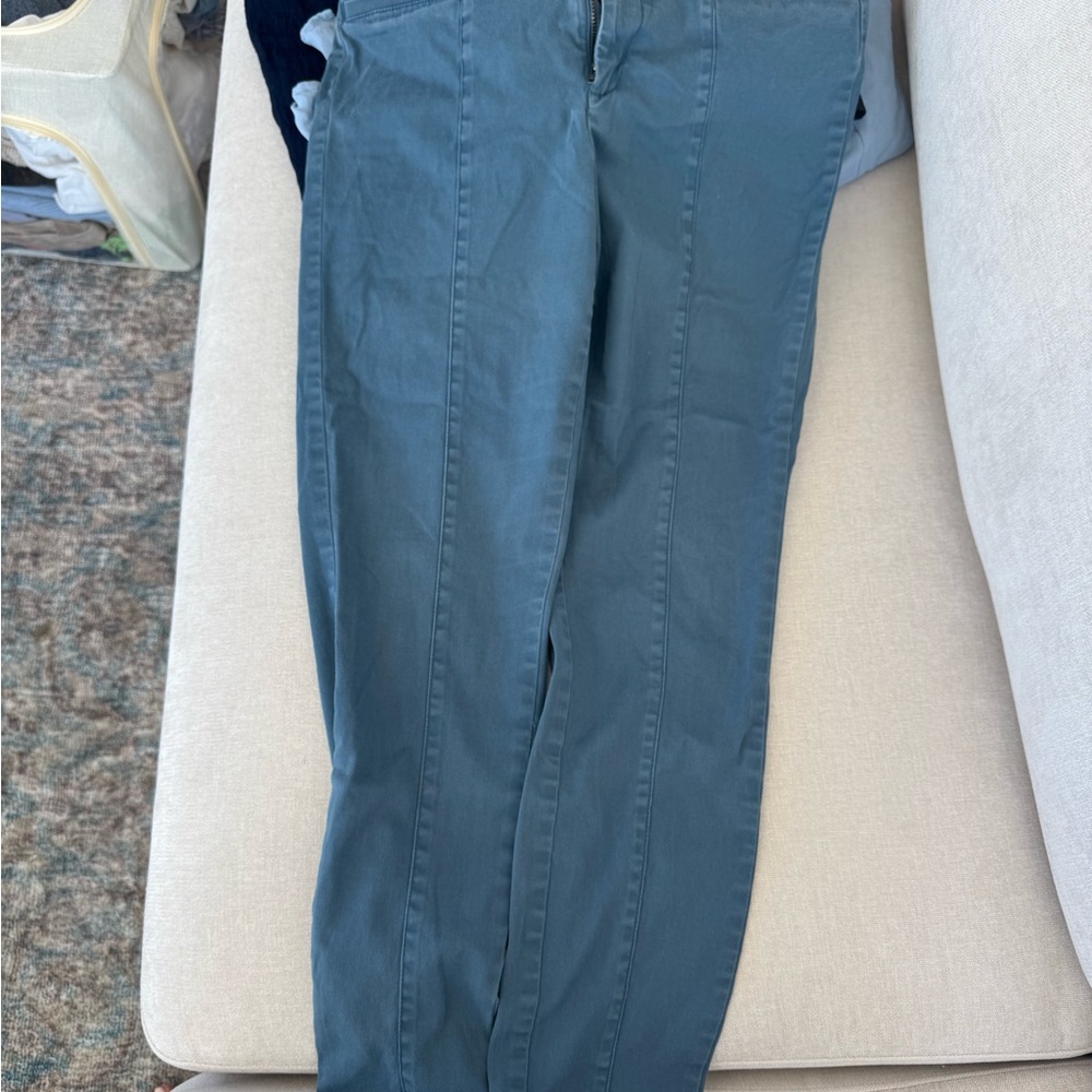 Blue skinny work pants